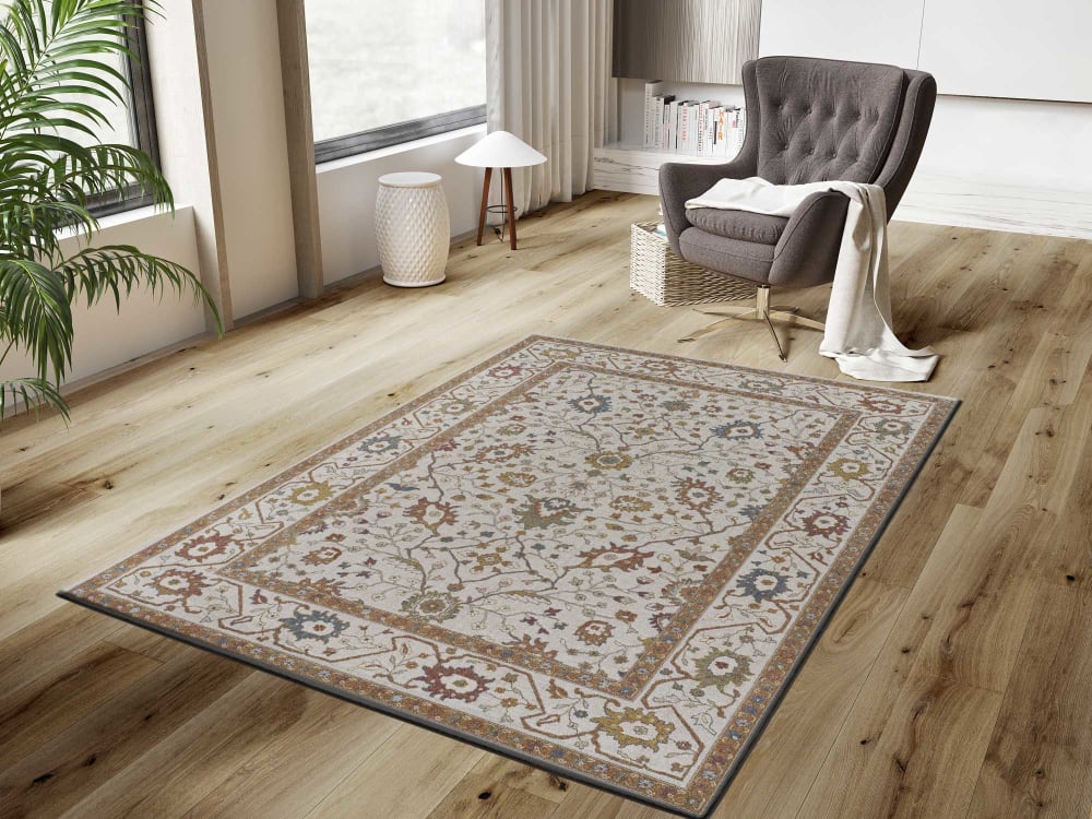 Tapis vintage oriental beige/terracotta 140x200 cm — vue 3