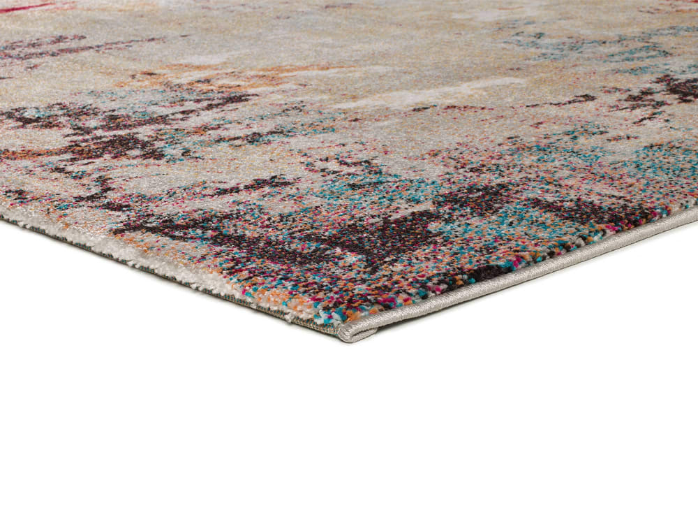 Tapis abstrait beige/multicolore 80x150 cm — vue 4