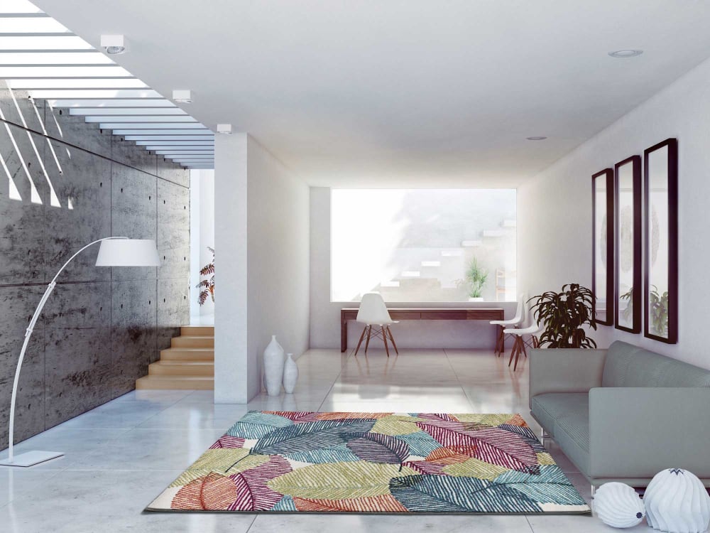Tapis floral multicolore 160x230 cm — vue 3