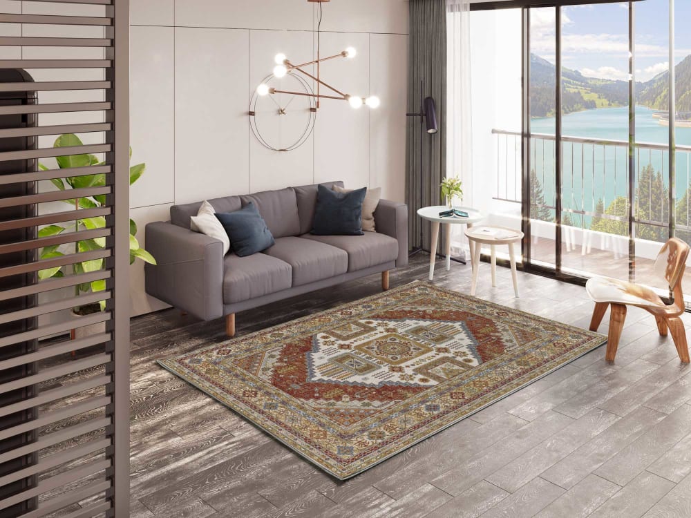 Tapis vintage oriental rouille 160x230 cm — vue 3