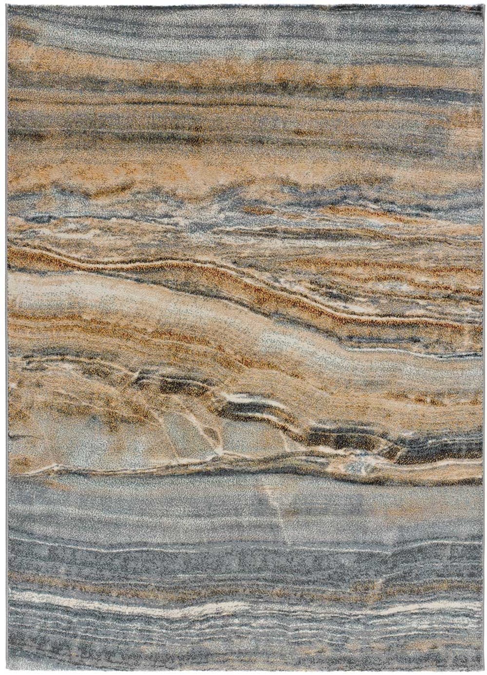 Tappeto moderno gris/blu/rame 160x230 cm - Atticgo