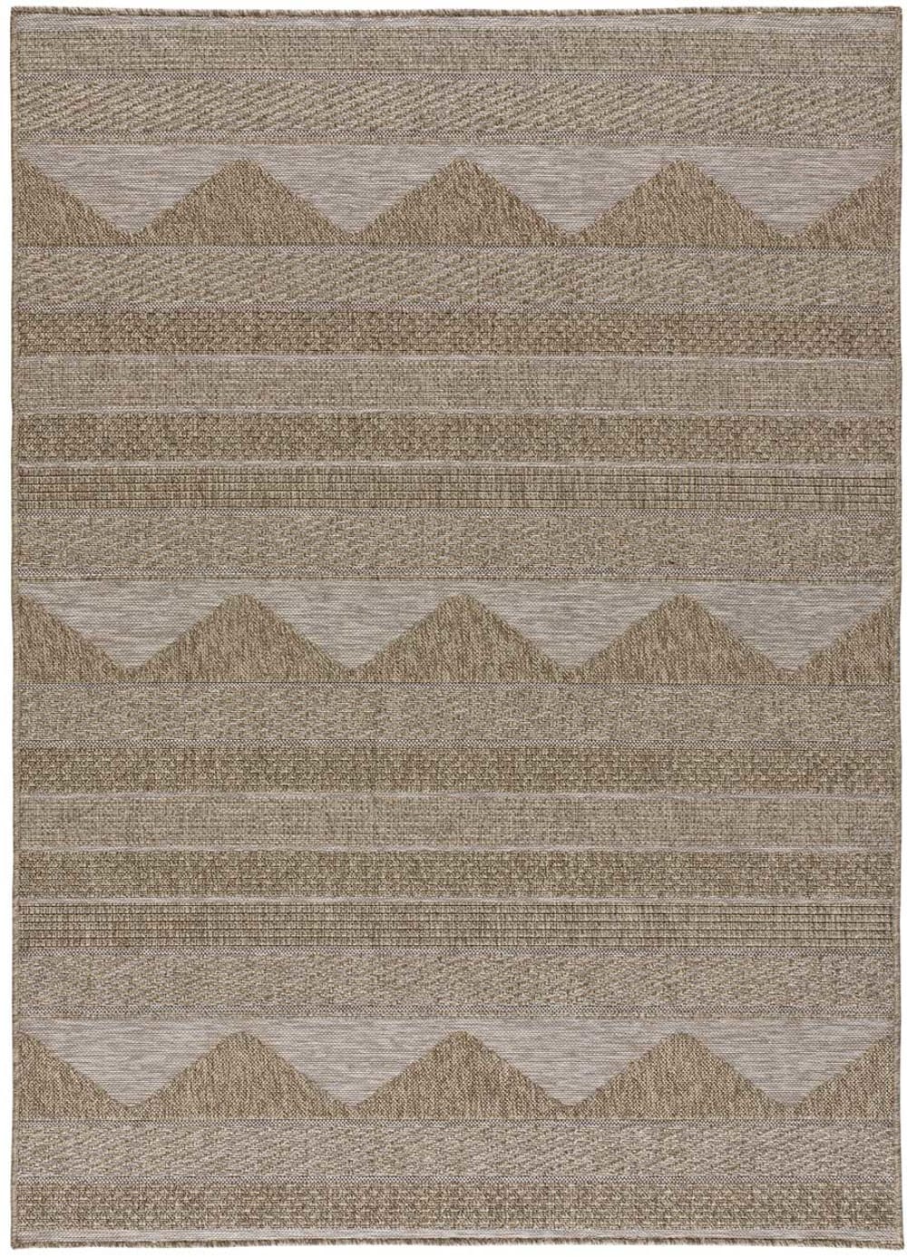 Tapis d'extérieur beige/taupe 126x190 cm