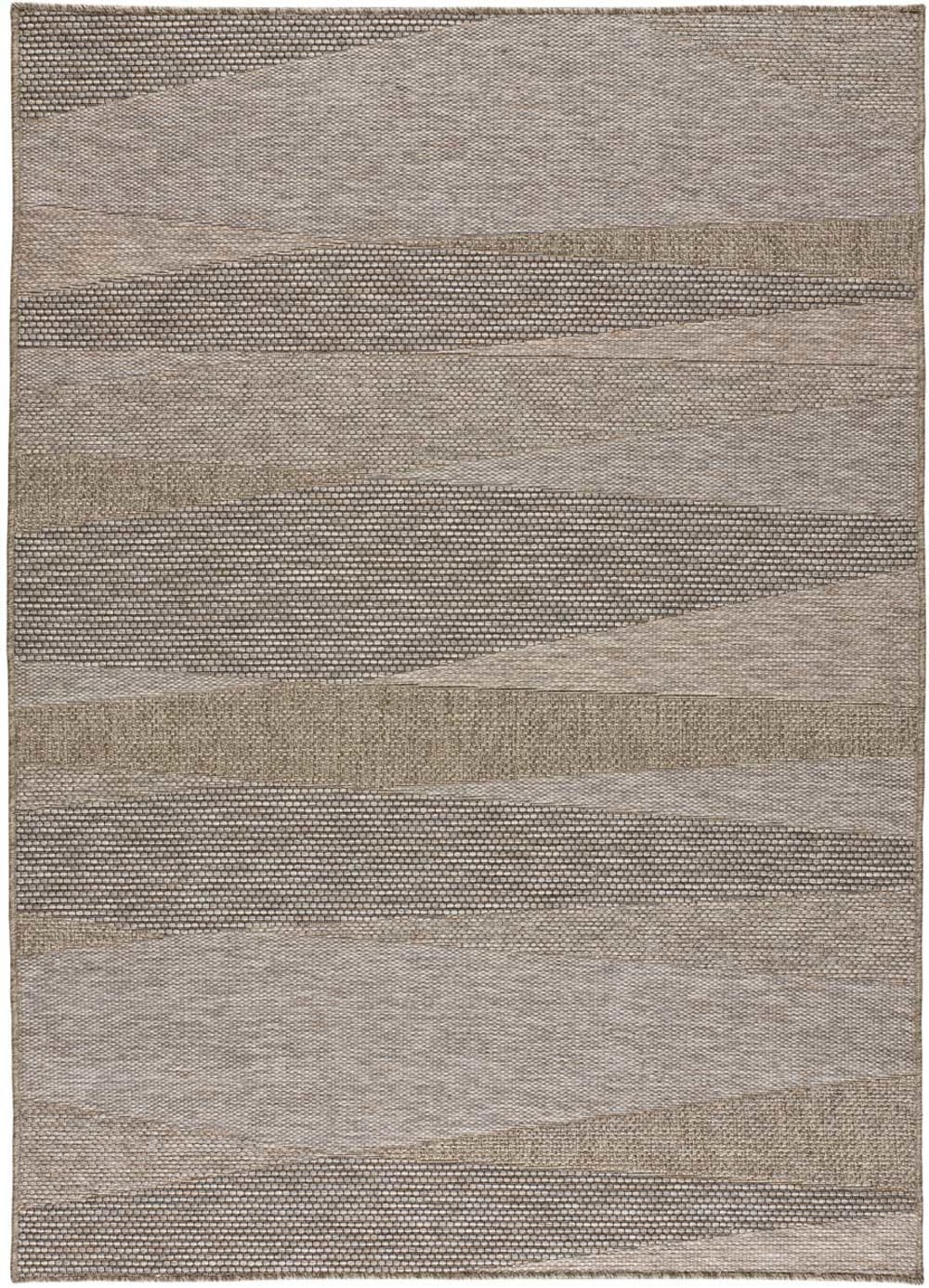 Tapis d'extérieur beige/taupe 126x190 cm