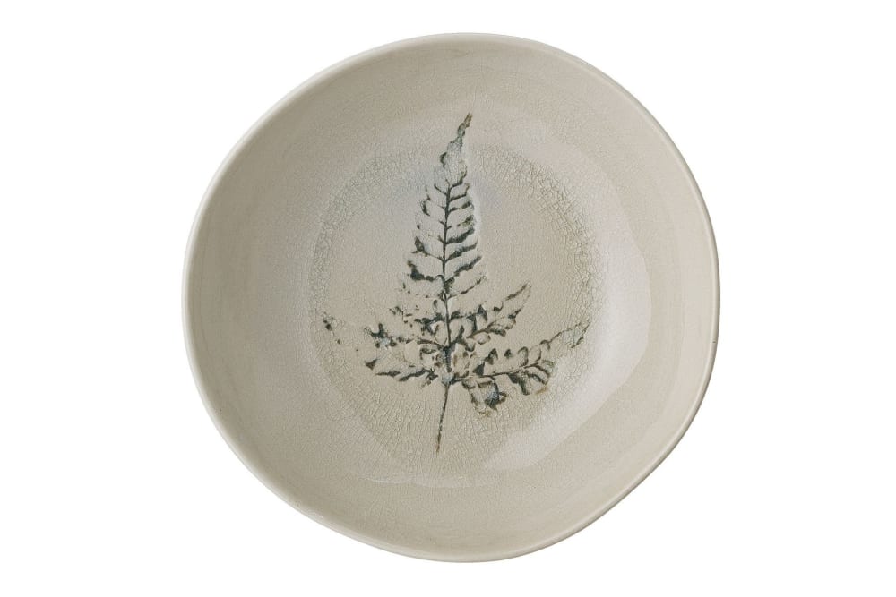 Assiette creuse en grès beige