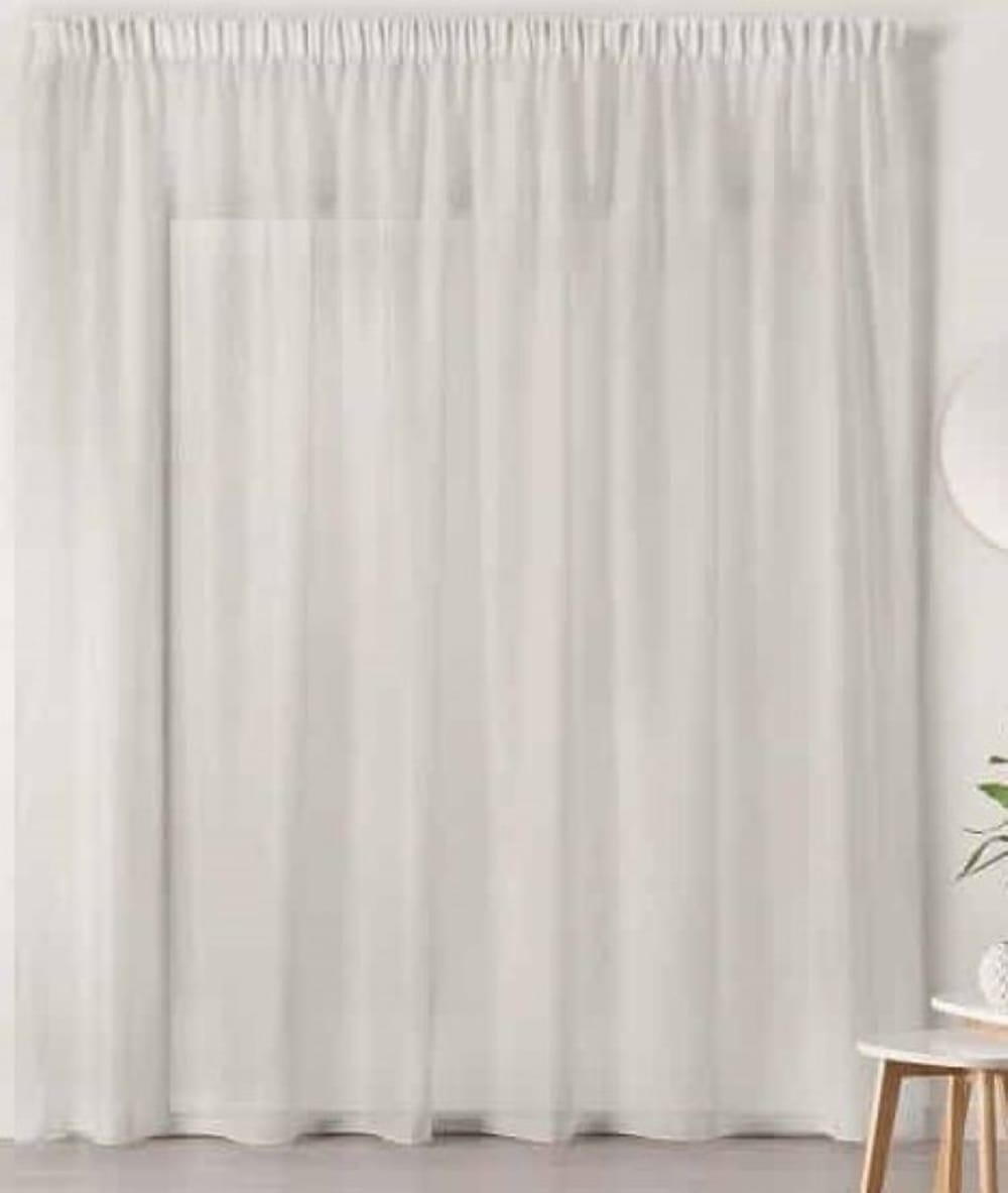 Voilage blanc en galon fronceur 300x240cm