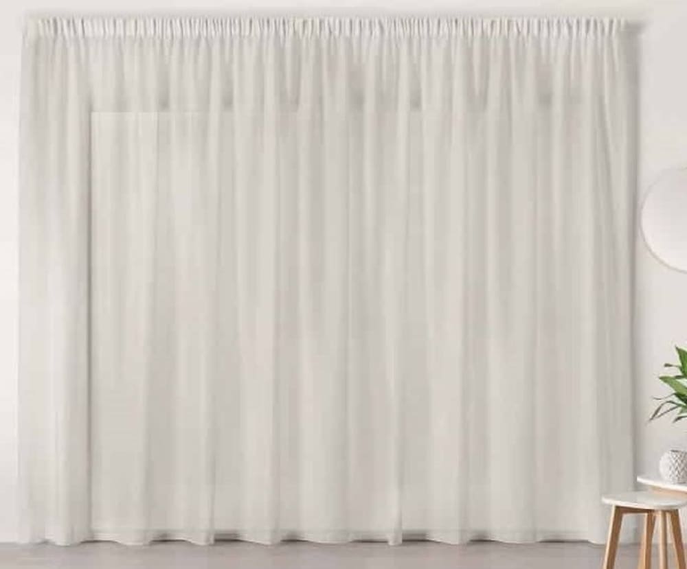 Voilage blanc en galon fronceur 420x240cm