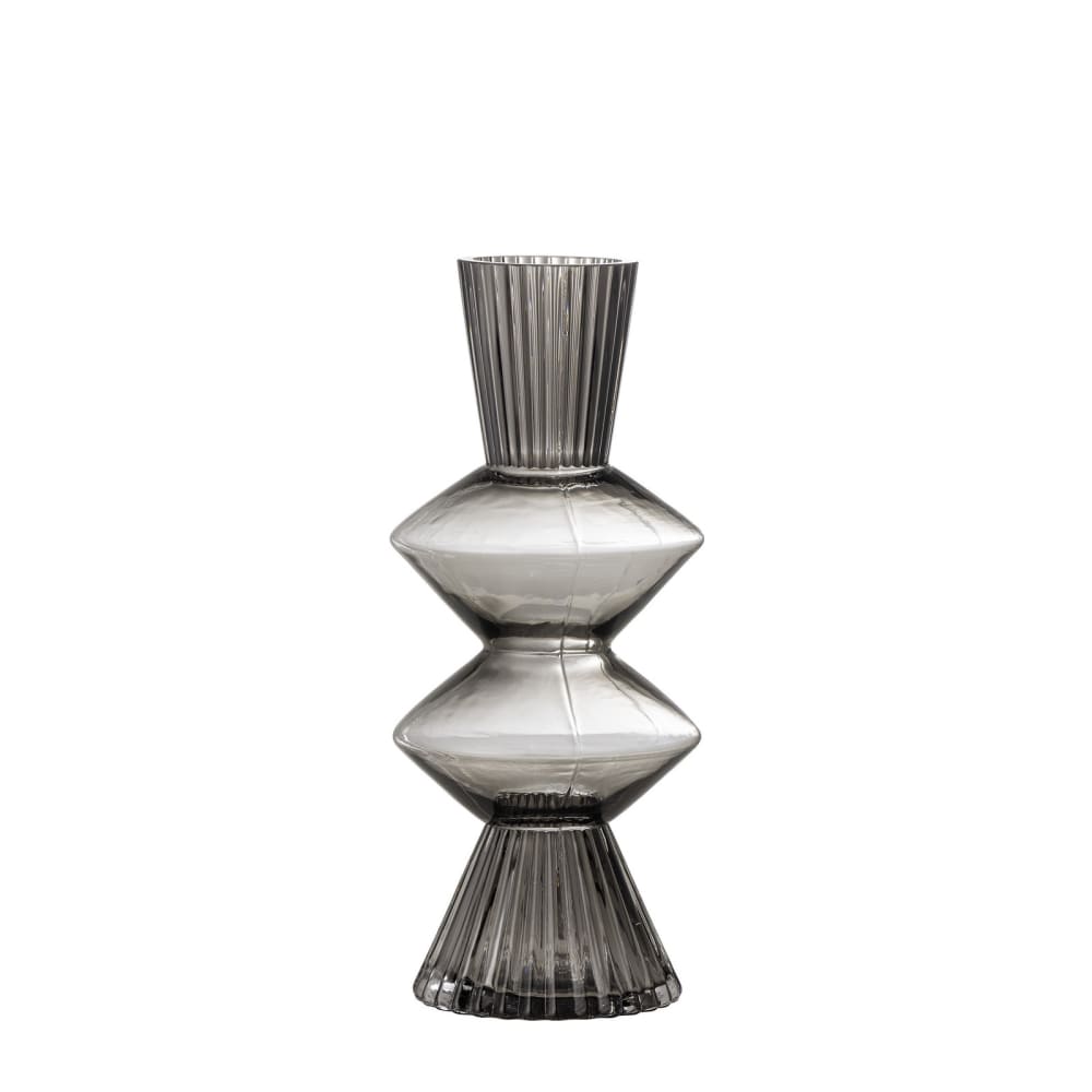 Bloomingville Glasvase H26, grau - Glas