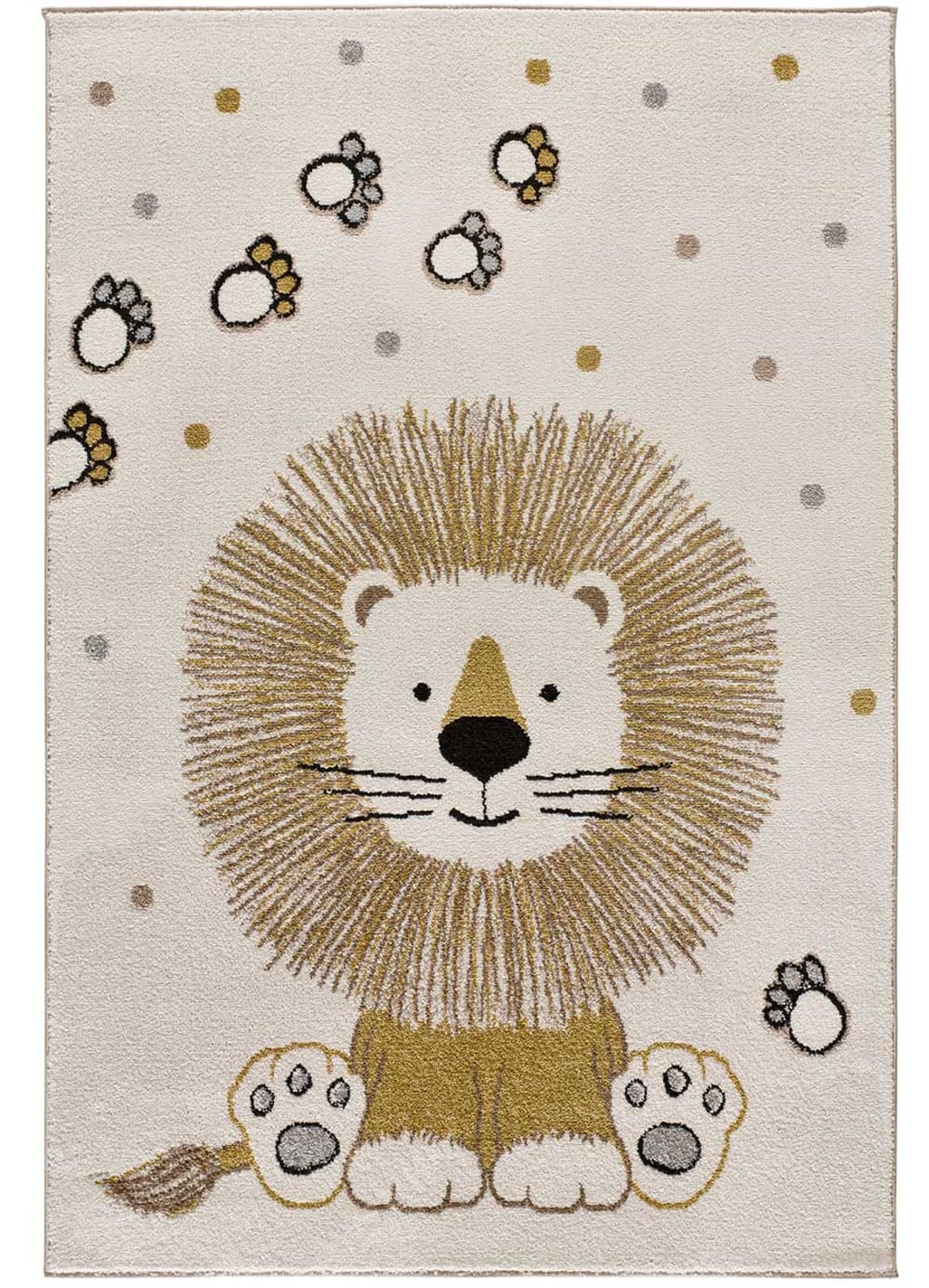 Alfombra infantil león blanco, 120x170 cm