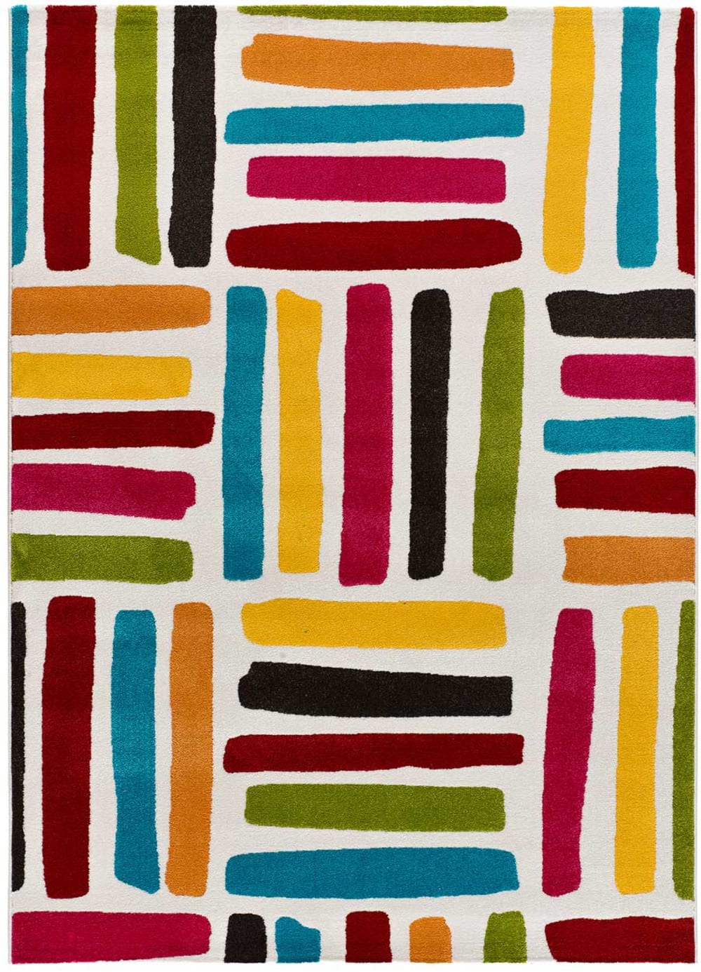Tapis géométrique multicolore 80x150 cm
