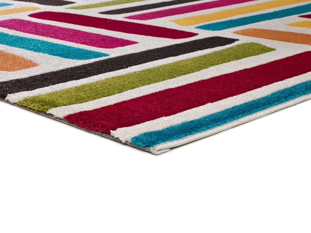 Tapis géométrique multicolore 80x150 cm — vue 4