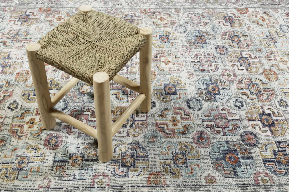 Tappeto interno/esterno, motivo vintage multicolore, 120x170 -