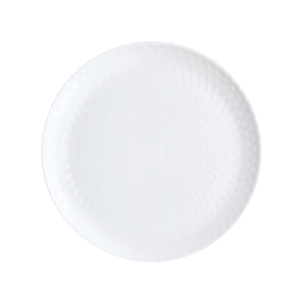 6 assiettes plates blanches 25 cm