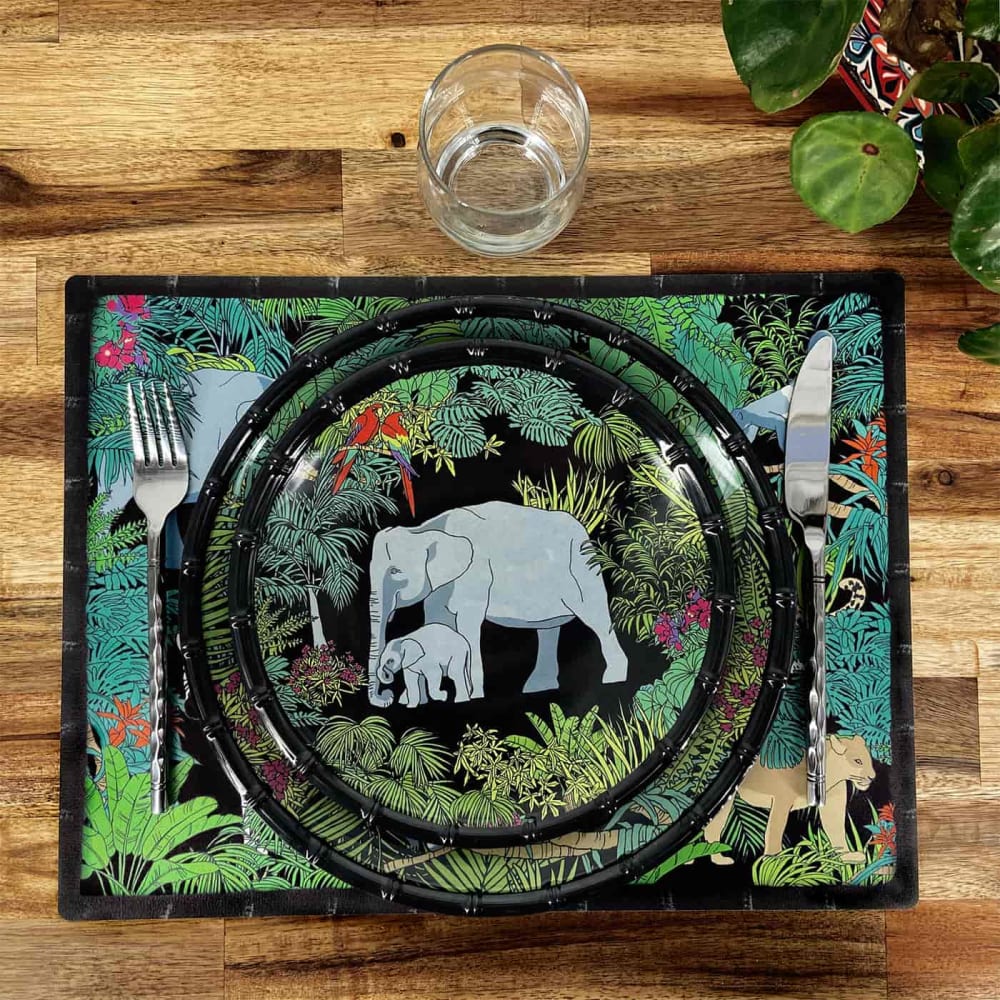 Set de table rectangulaire (40 x 30 cm) lot de 6 - jungle - Maisons du Monde
