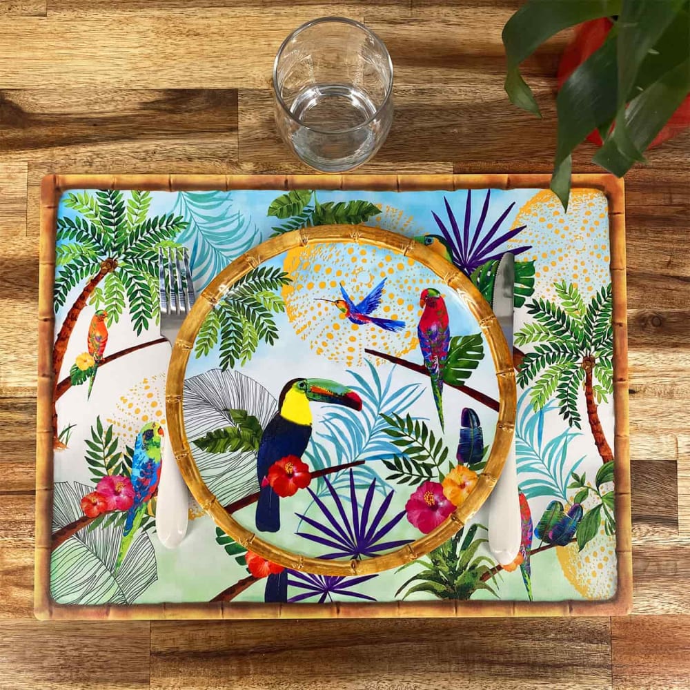 Set de table rectangulaire (40 x 30 cm) lot de 6 - toucans de rio - Maisons du Monde