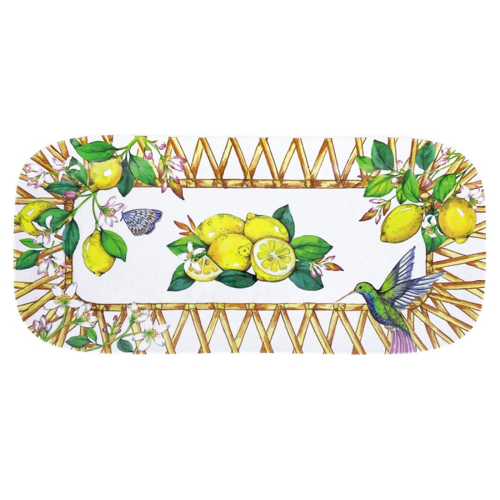 Plat long en mélamine 37,5 cm en imprimé citrons Plat long en mélamine 37,5 cm en imprimé citrons