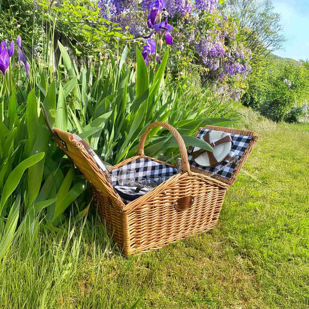 Panier pique-nique en osier Montaigne - 4 personnes