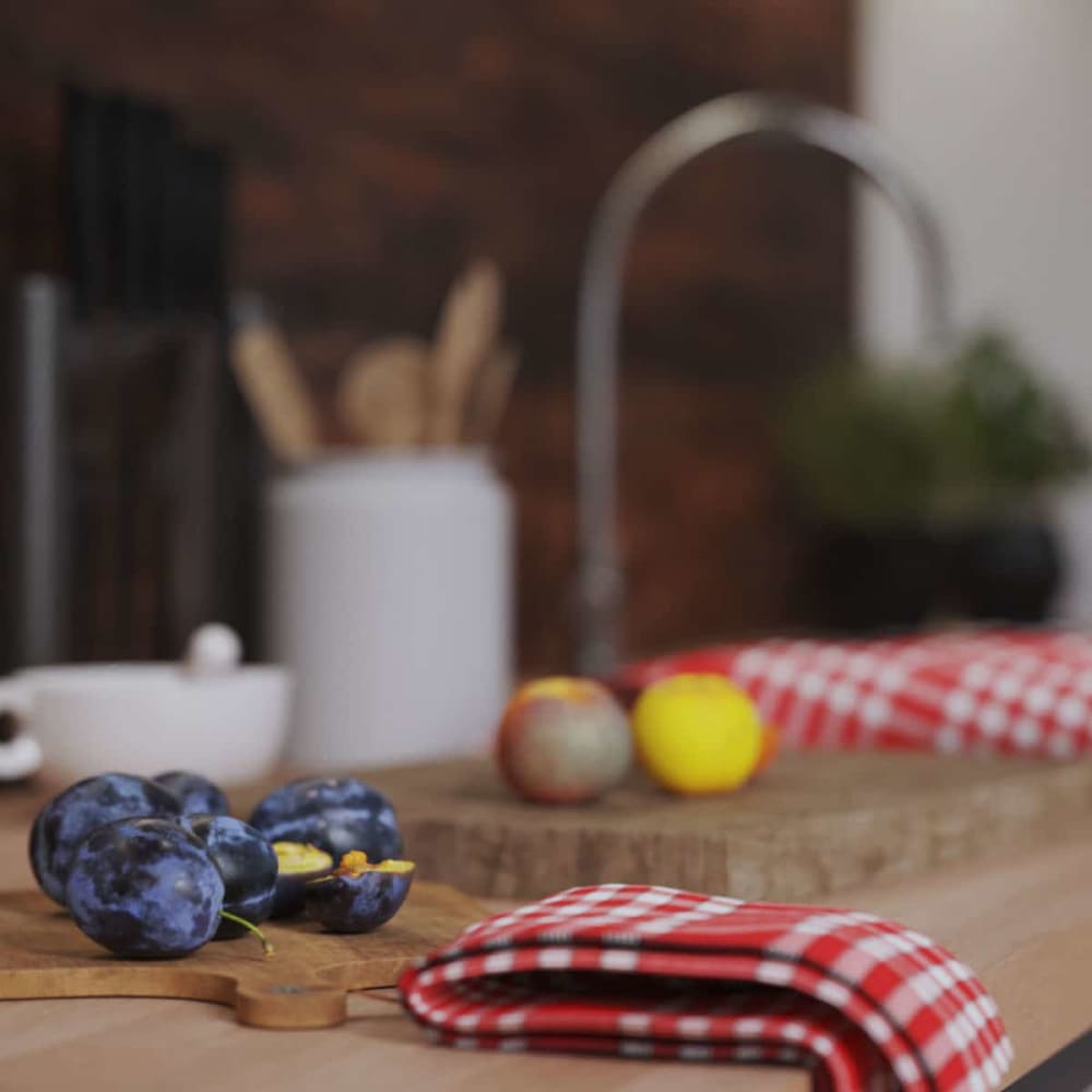 Lot de 10 serviettes de tables en coton rouge - Maisons du Monde