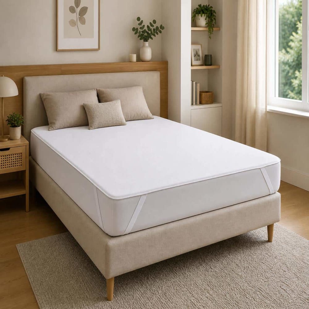 Protège matelas imperméable en coton blanc 70x190 cm — vue 3