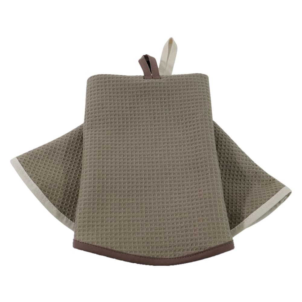Lot de 2 essuies mains en coton taupe