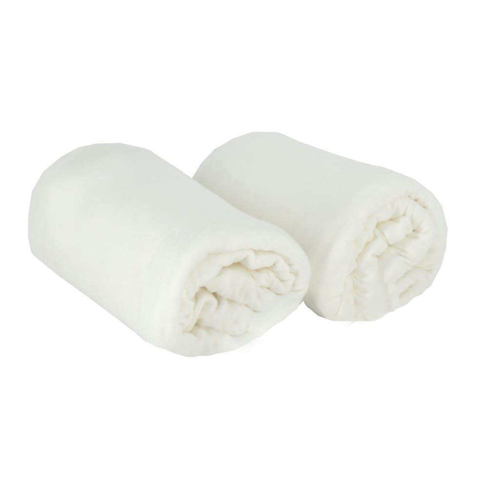 BabyCalin 2 draps housse bébé blanc coton bio 60x120x15 cm Blanc Coton - 120x15x60cm