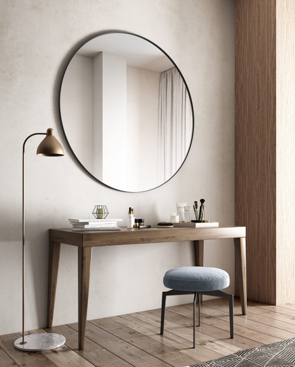 Espejo redondo marco metálico negro - Maisons du Monde