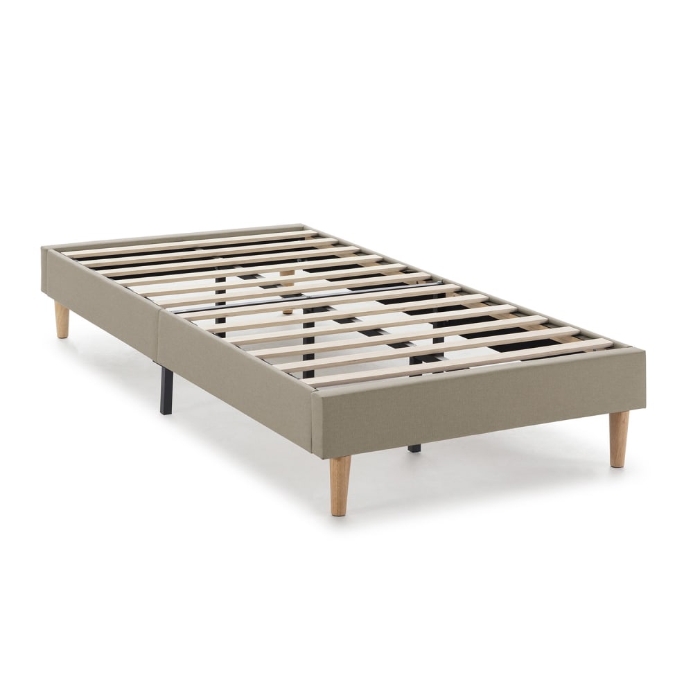 HOMN Polsterbett 90x190 cm, Beige style modern Beige Pes - Polyester