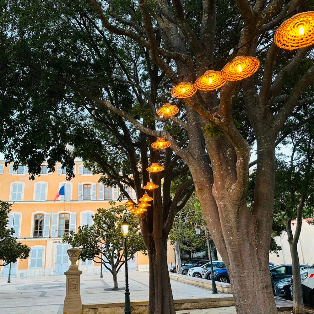Luces de cadena conectables e27 beige 6m