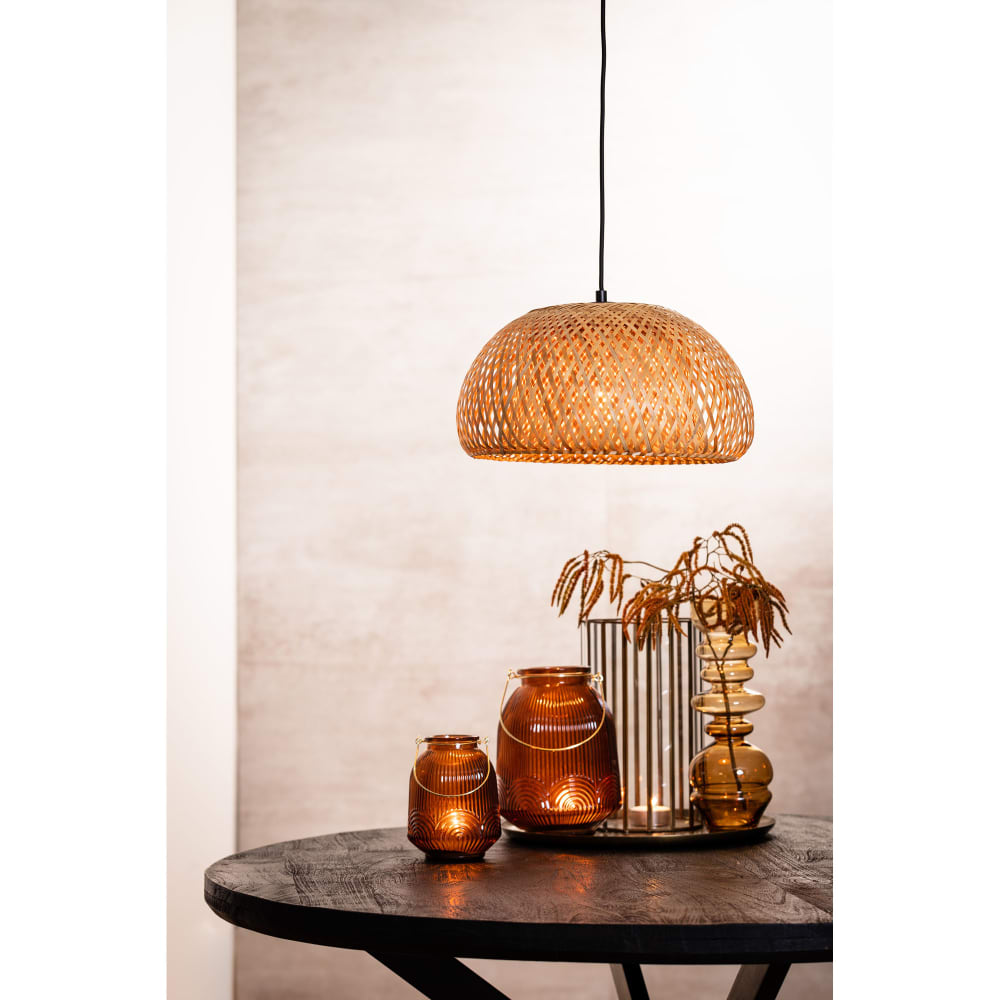 Suspension brun bambou ø36cm — vue 3
