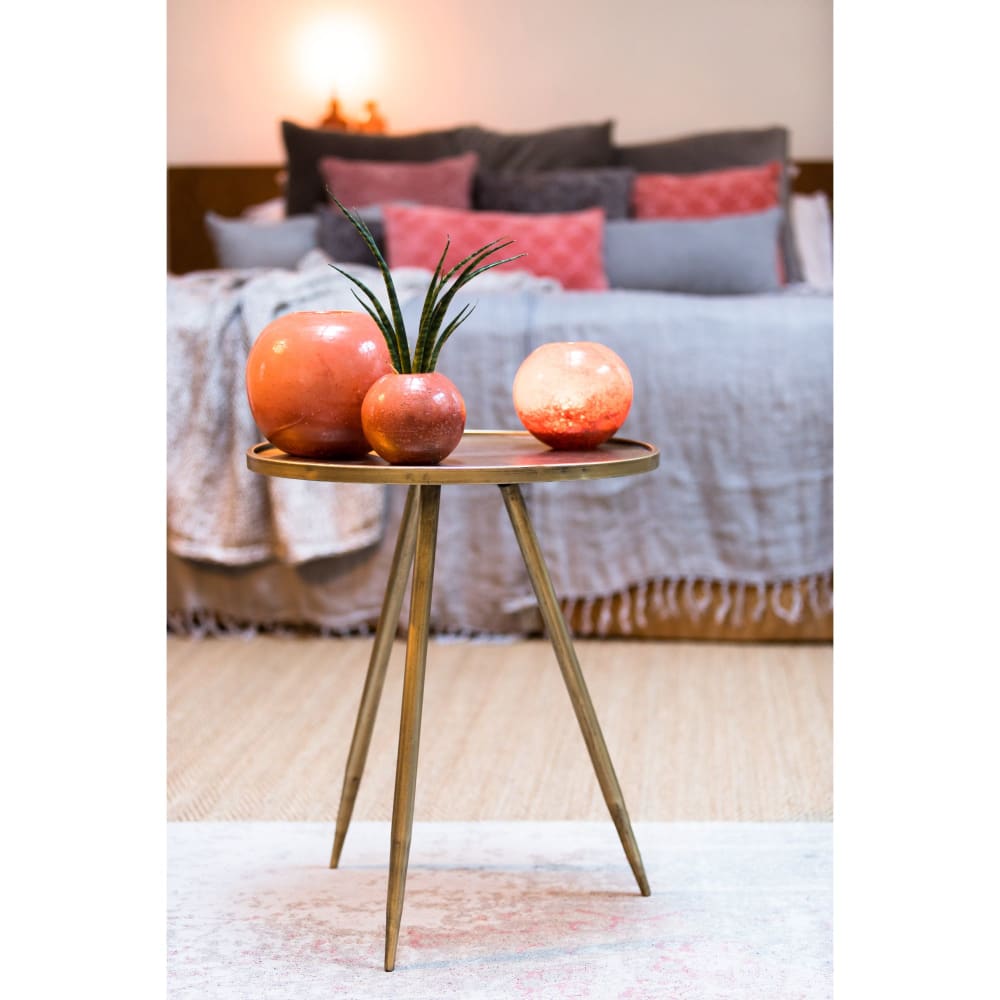 Beistelltisch aus Metall, gold, Ø39.5 cm - Maisons Du Monde