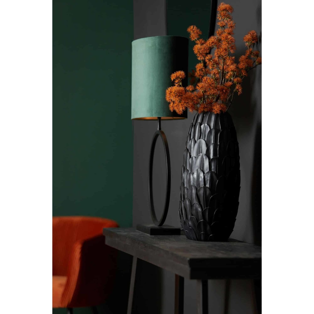 Lampadaire noir métal 40x12,5x54cm — vue 3