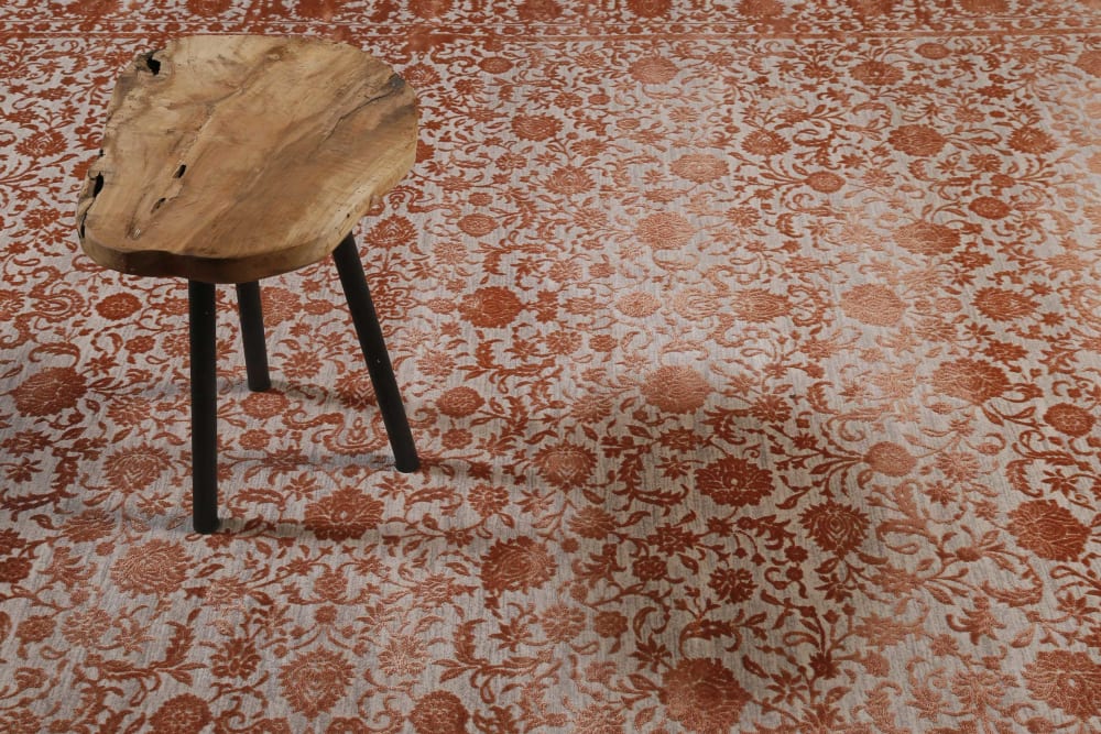 Klassischer Teppich mit Vintage-Touch und Relief, terrakotta,