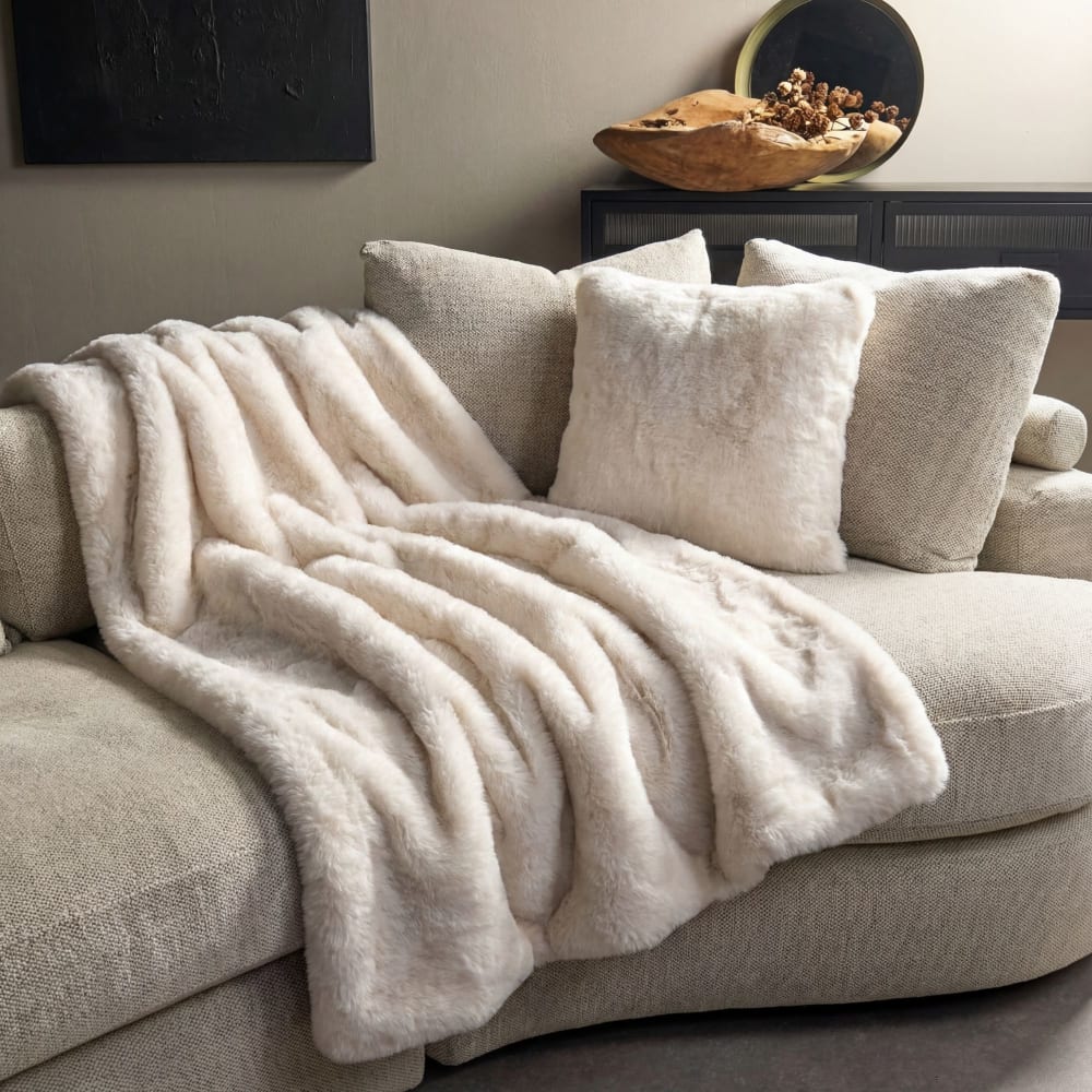 Plaid blanche 140x180 cm