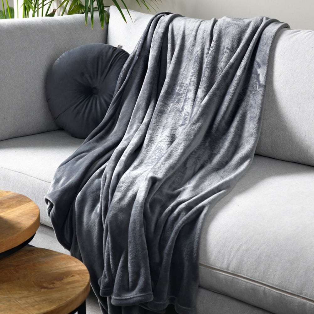 Plaid gris 140x180 cm