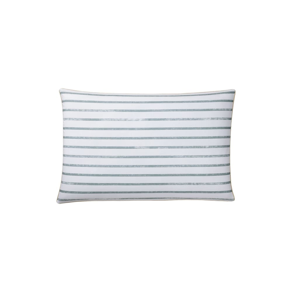 Taie d'oreiller imprimée en percale de coton bleu 50x70
