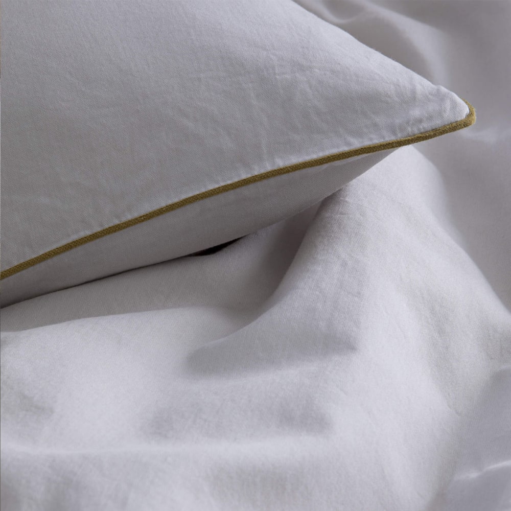 Housse de couette en satin de coton gris 240x220 — vue 4