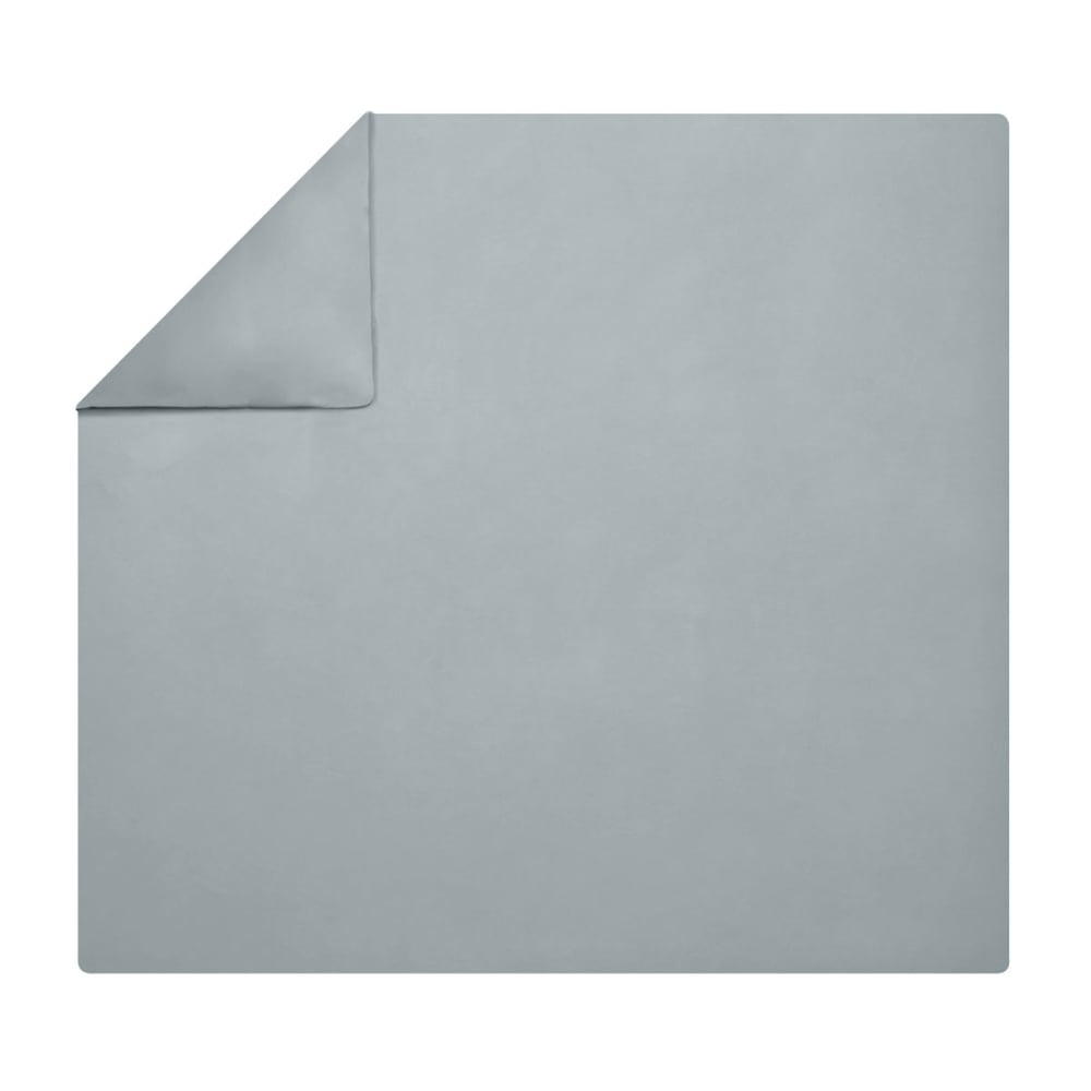 Housse de couette en percale de coton vert d'eau 260x240 — vue 3