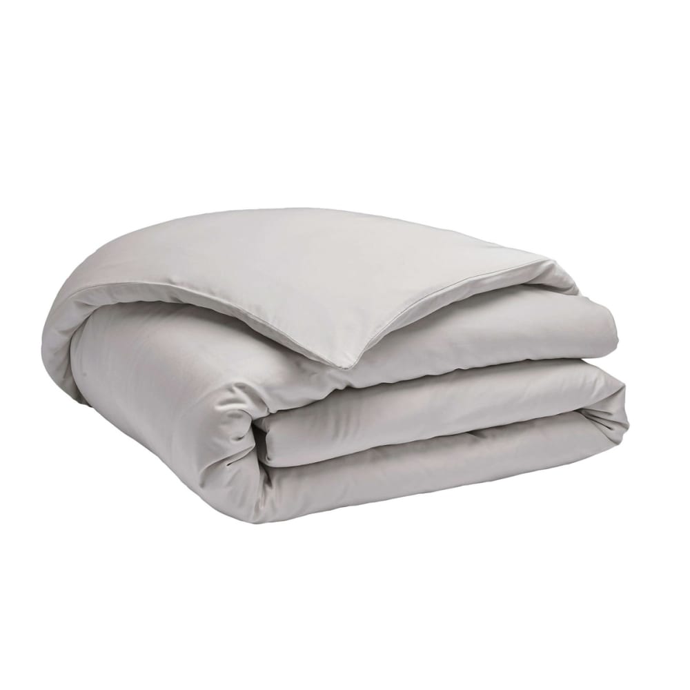 Housse de couette en satin de coton gris 260x240 — vue 3