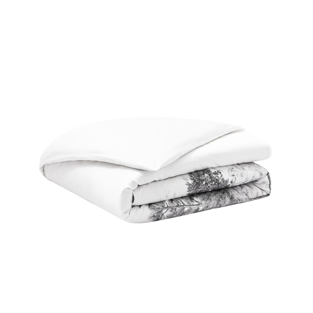 Housse de couette en satin de coton noir et blanc 240x220 — vue 4