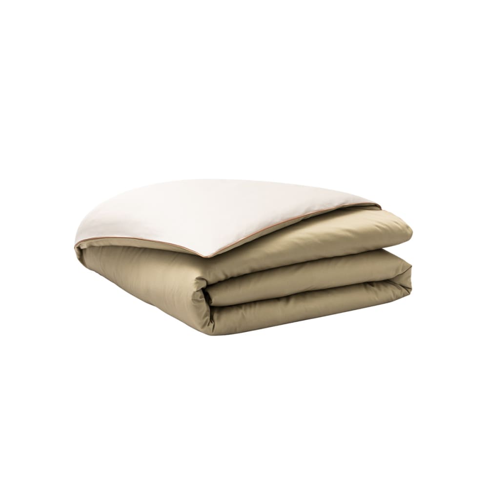 Housse de couette en satin de coton jaune 260x240 — vue 3