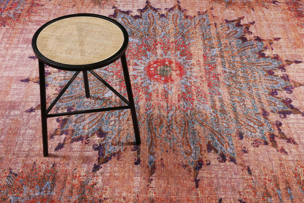 Tappeto piatto dal motivo orientale vintage multicolore 110x170 -