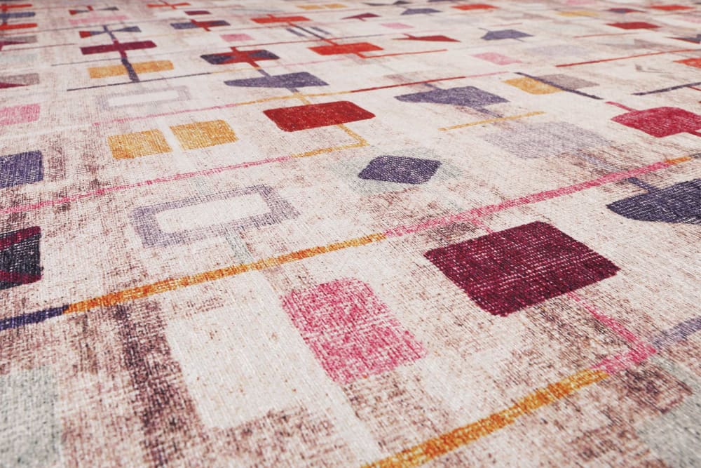 Tapis plat motif géométrique multicolore 200x300 — vue 4
