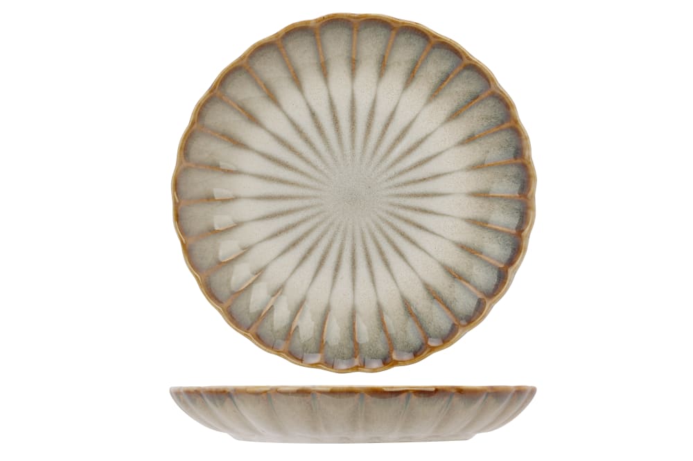 Cosy & Trendy 4er-Set Dessertteller aus Steingut, Silber, D20,8 cm Silber Steingut