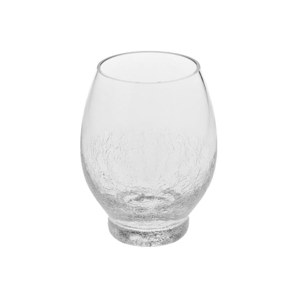 Photophore arrondi en verre soufflé transparent h17 — vue 4