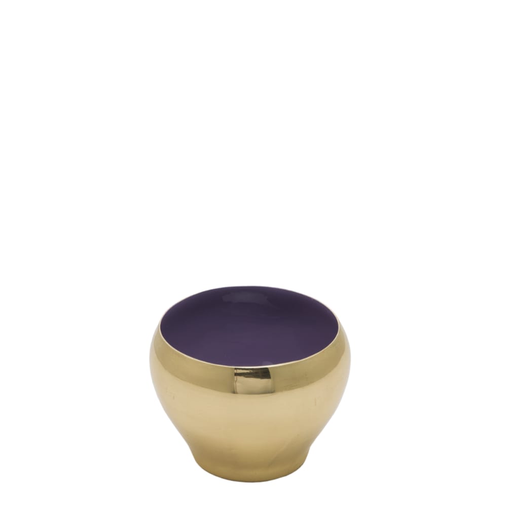 Sia Deco Dekorativer Kerzenhalter aus Kupfer H7, Violett und Gold style modern Violett Stahl