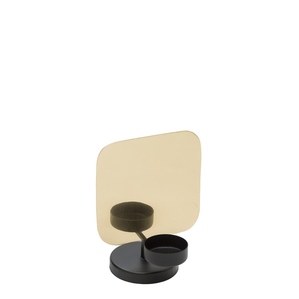Sia Deco Dekorativer Kerzenhalter aus Stahl H16, Gold und Schwarz style modern Gold Stahl
