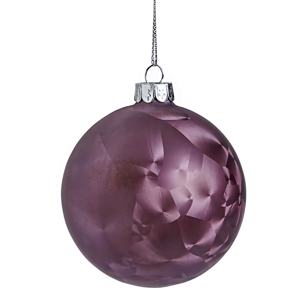 Bola de navidad decorativa en vidrio violeta d8