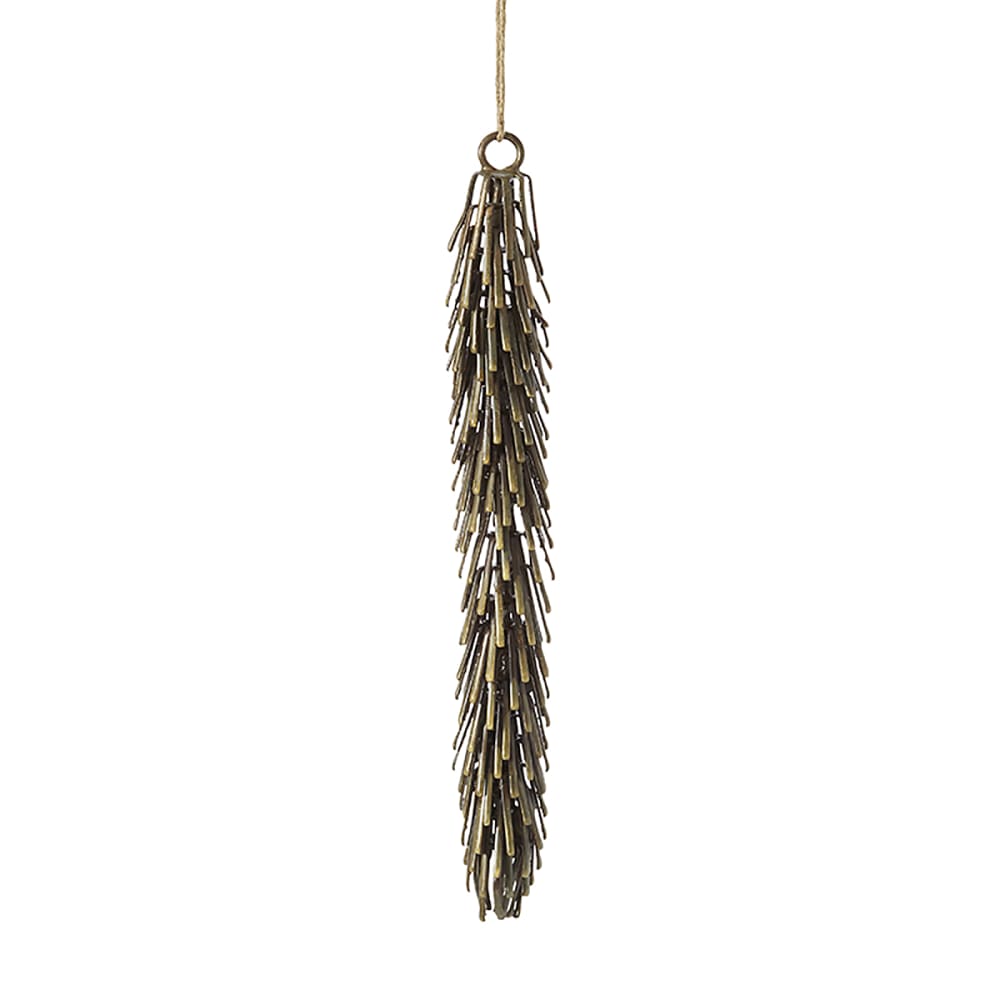 Sia Deco Weihnachtsanhänger Tannenzapfen aus Eisen H16, Bronzefarben Braun style modern Braun Stahl