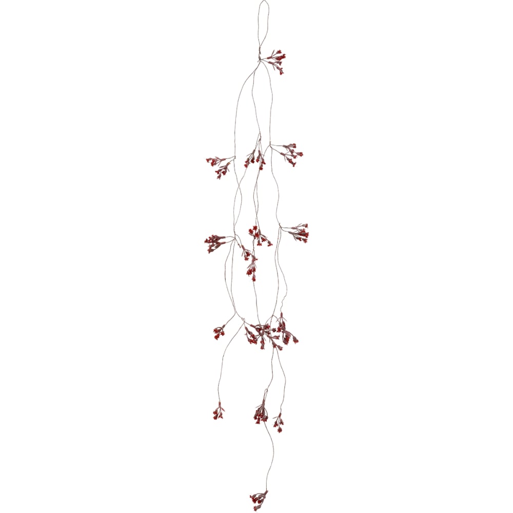 Guirlande à suspendre de mini fleurs artificielles rouge H106