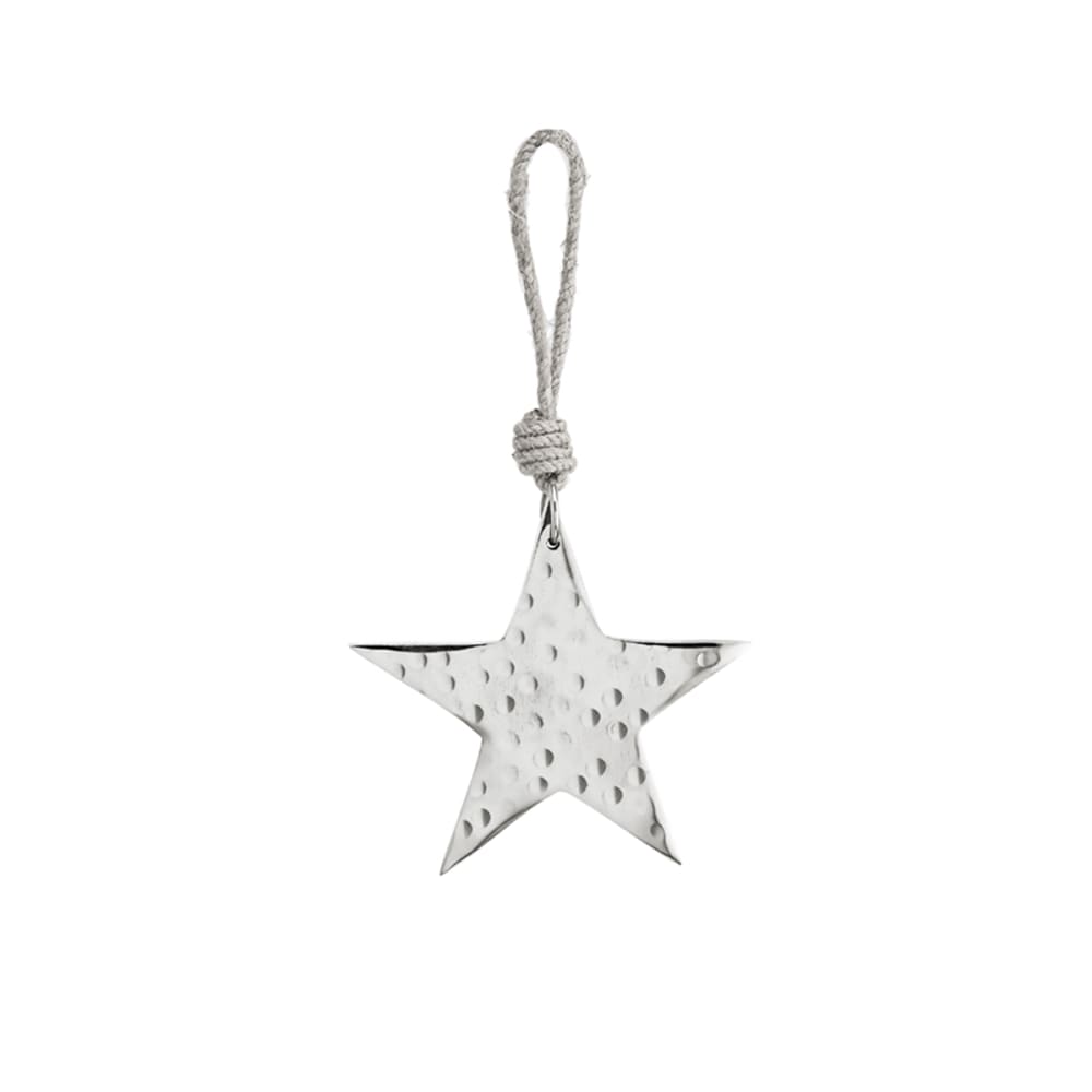 Sia Deco Weihnachtsanhänger Stern aus Eisen H10, Silber style modern Silber Stahl