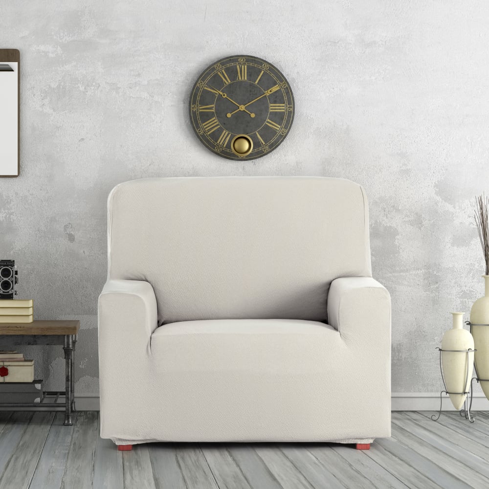 Housse de fauteuil extensible écru 80 130 — vue 3